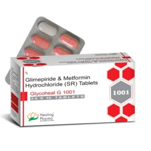 Glycoheal G 1001 | Glimepiride 1mg + Metformin 1000mg SR D/L - 200 Tablets