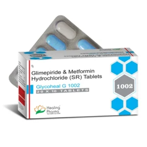 Glycoheal G 1002 | Glimepiride 2mg + Metformin 1000mg SR D/L - 50 Tablets