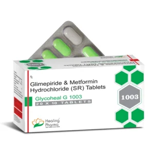 Glycoheal G 1003 | Glimepiride 3mg + Metformin 1000mg SR D/L - 50 Tablets