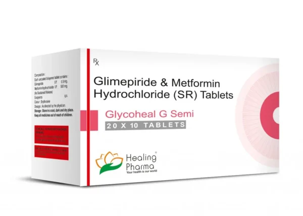 Glycoheal G Semi | Glimepiride 0.5mg + Metformin 500mg Double Layer
