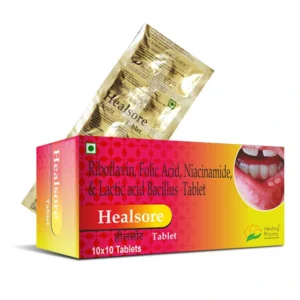 Healsore Tablet | Folic acid 1.5mg + Lactobacillus 60million pores - 50 Tablets
