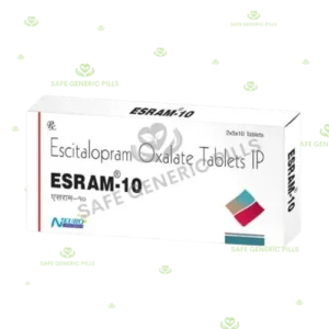 Esram 10mg Tablet | Escitalopram Oxalate 10mg - 100 Tablets