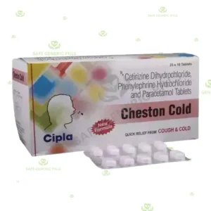 Cheston Cold Tablet | Cetirizine + Paracetamol + Phenylephrine - 100 Tablets