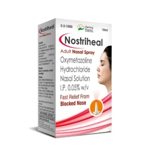 Nostriheal Nasal Spray | Oxymetozoline Hydrochloride Nasal Solution 0.05% (Adult Nasal Spray) ?10 ml - 8 Spray