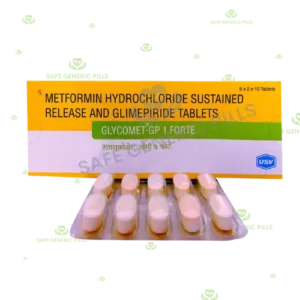 Glycomet-GP 1 Forte Tablet PR | Glimepiride 1mg + Metformin 1000mg - 100 Tablets