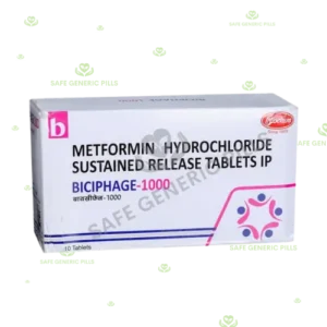 Biciphage 1000 Tablet SR | Metformin 1000mg - 200 Tablets